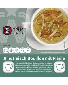WO Rindfleisch Bouillon mit Flädle 12x20 Becher