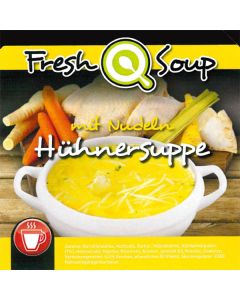 Fresh Q Soup - Hühnersuppe mit Nudeln 12x25 Becher.