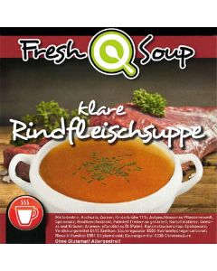 Fresh Q Soup - Rindfleisch Bouillon 12x25 Becher.